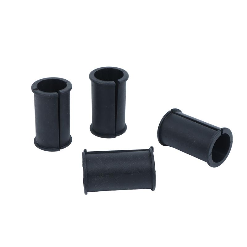 4 Pcs Black Rubber Mic Spacer Sleeves High Quality Elastic Anti-Drop for Outdoor Events Broadcast Voice Recording
