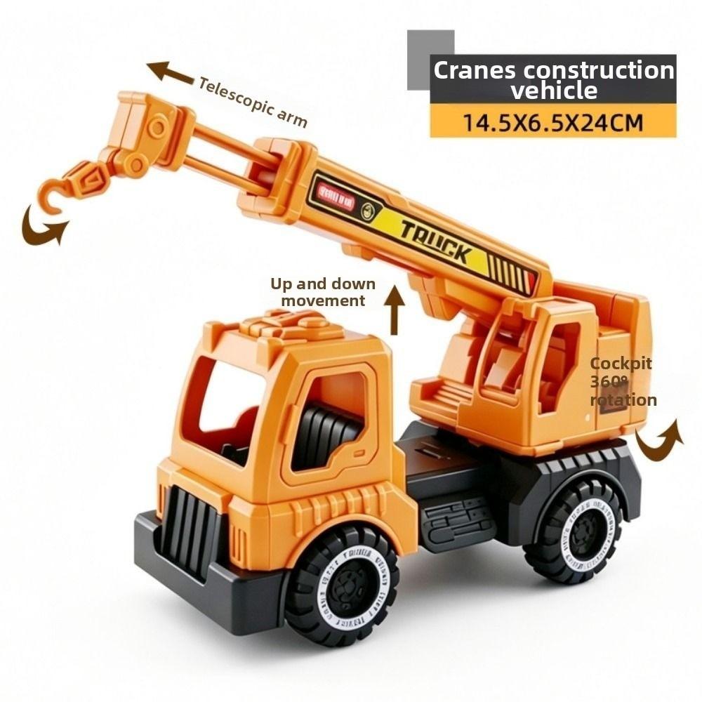 Plastic Tractor Excavator Bulldozer Drop Resistant Crane Truck Model Simulation Diecast for Boys
