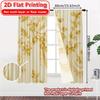 2D Flat Printing  2pcs Elegant Drapery Chic Curtains&Drapes 100% Polyester Curtains Outdoor Decorations Use for Bedroom   Living