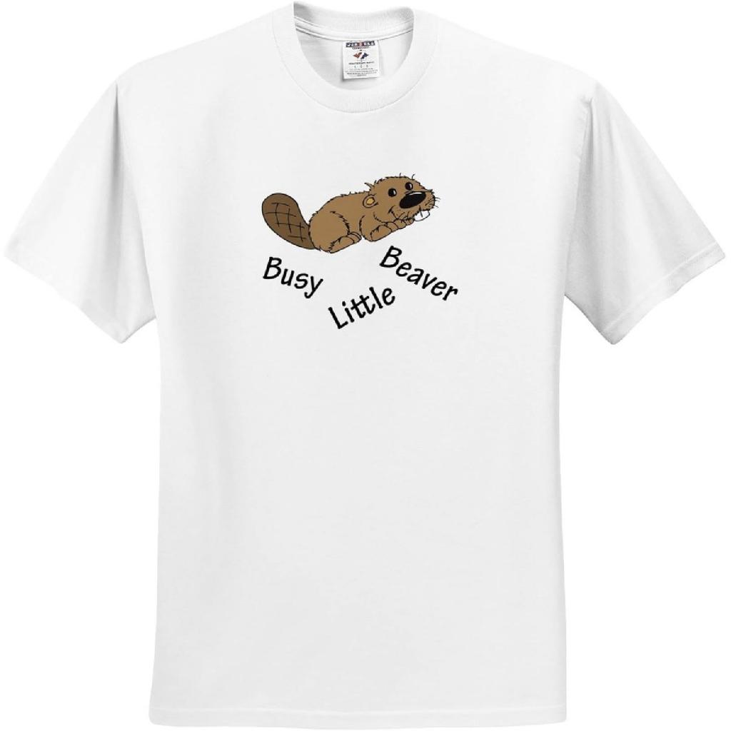 Fleißiger kleiner Biber - T-Shirt für Erwachsene 2XL Weiß