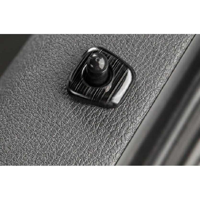 Fit For BMW X1 F48 2016-2021 Black Titanium Inner Door Bolt Lock Down Cover Trim