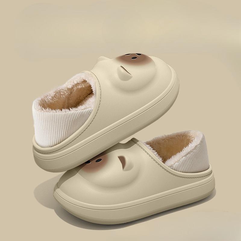 Waterproof Shoes and Slippers for Women's Indoor Home, Warm and Quiet with Velvet Cotton