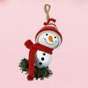 1Pc Christmas Wooden Bead Snowman Doll, Home Wall Hanging Ornament, Christmas Tree Wooden Pendant