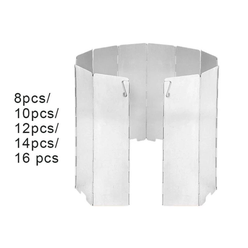 Foldable Aluminum Alloy Camping Stove Wind Screen Durable Ideal For Outdoor Hiking Picnic