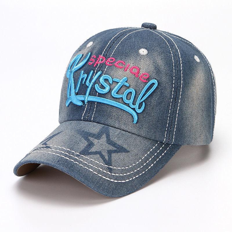 Cowboy Hat Women's Spring Korean Style Letter Cap Fashion Versatile Student Baseball Cap Sun Protection Sun Hat