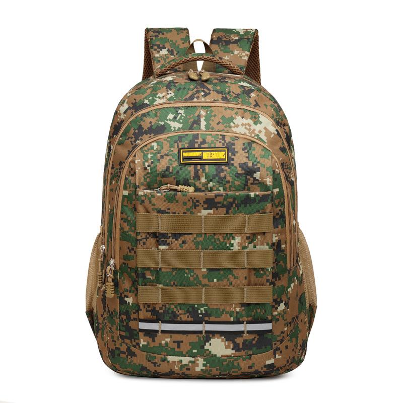 Outdoor Backpack Men's High Texture Large Capacity Camouflage Travel Sports Mountaineering Backpack Middle School Student School Bag