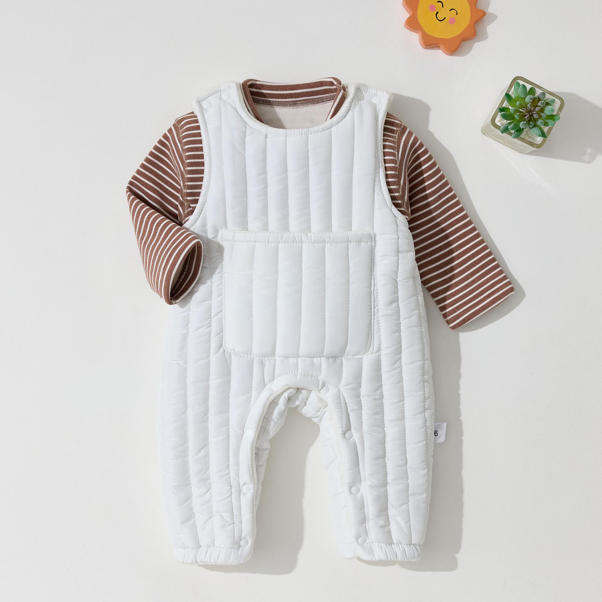 

Fleece Baby Romper & Overalls Set - Cozy Autumn/Winter Wear for Infants & Toddlers 100cm