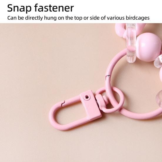 Parrot Bell Toy Bird Chew Chains with Bells Cage Jingle Chime Bells with Hanging Clip Sound Enrichment Chew Toy for Cockatiel Conure Lovebird