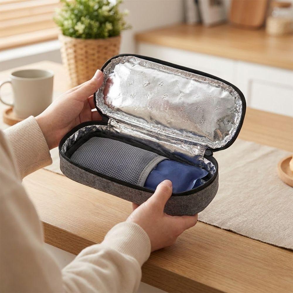Thermal Insulated Liner Insulin Cooler Travel Case Pill Cooler Bag  Pill Supplies Organizer