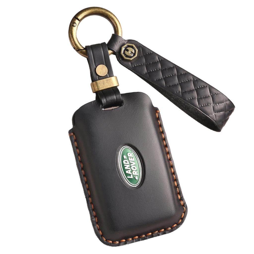 Handmade Vintage Leather Key Cover for Land Rover Range Rover Discovery 5 and Jaguar