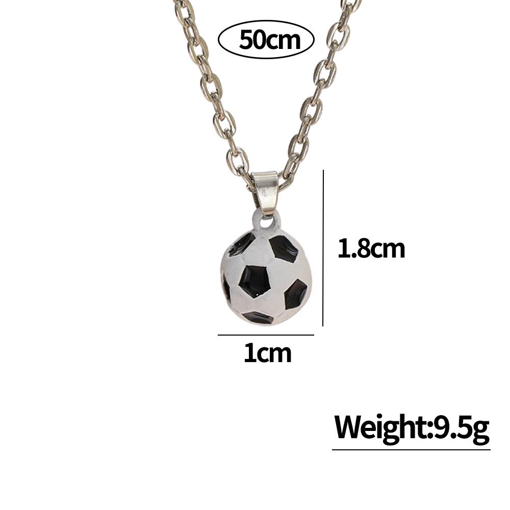 Colier cu pandantiv sport pentru copii - Design BFF cu tematică de baschet și fotbal