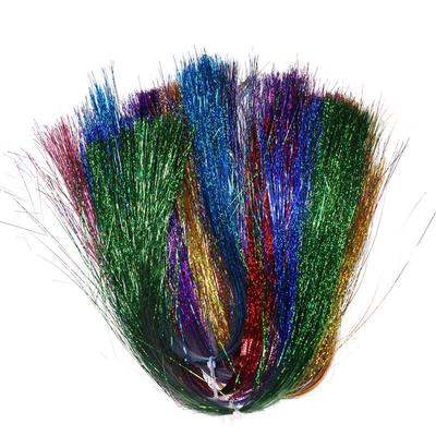 2 paket Fly Bağlama Düz Holo Tinsel Flaş Minniw Pike Tuzlu Su Steelhead Çıtası Fly Bağlama Malzemesi 0.35mm Gümüş Altın kırmızı