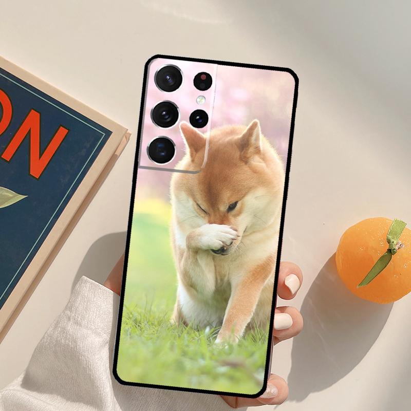 Animal Shiba Inu Dog Phone Case For Samsung Galaxy S25 S26 Ultra S24 S20 S21 S22 S23 Plus S10 S25 FE Back Cover