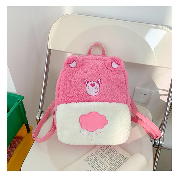 Carebears Plush Cartoon Backpack Fashion Schoolbag Creativity Handbag Gifts