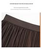 Autumn 2025 Korean-Style Lace Patchwork Pleated Skirt for Women with Elastic Waist