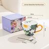 Shangqi Hand-Painted Ceramic High-Footed Breakfast Cup Gift Set