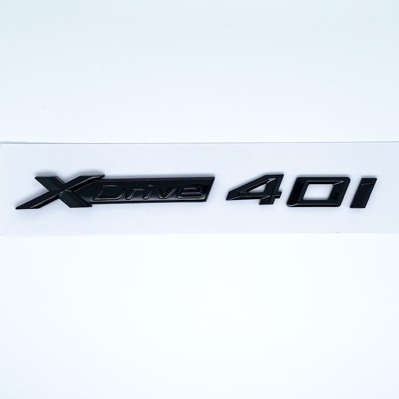 Adesivo Emblema Auto 3D ABS Nero Lucido Argento XDrive 40i 40d 45i 45d 48i 48d Per BMW X1 X2 X3 X4 X5 X6 X7 GT