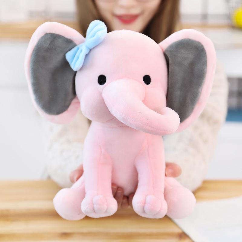 Cartoon Baby Elephant Plush Toy - Soothing Stuffed Animal Pillow for Kids, Birthday Gift