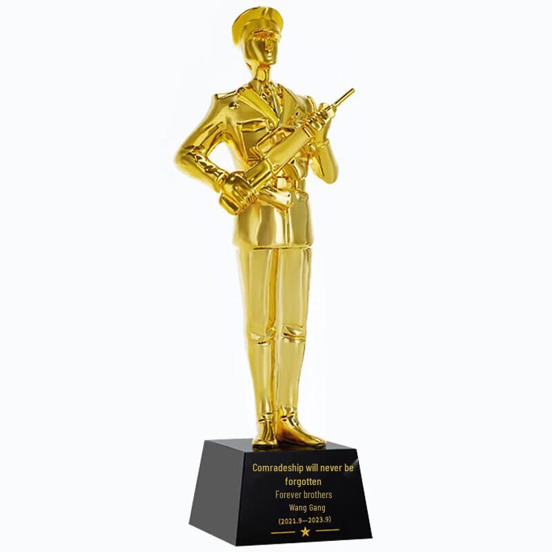 Veteran s Honor Golden Man Figurine One Size