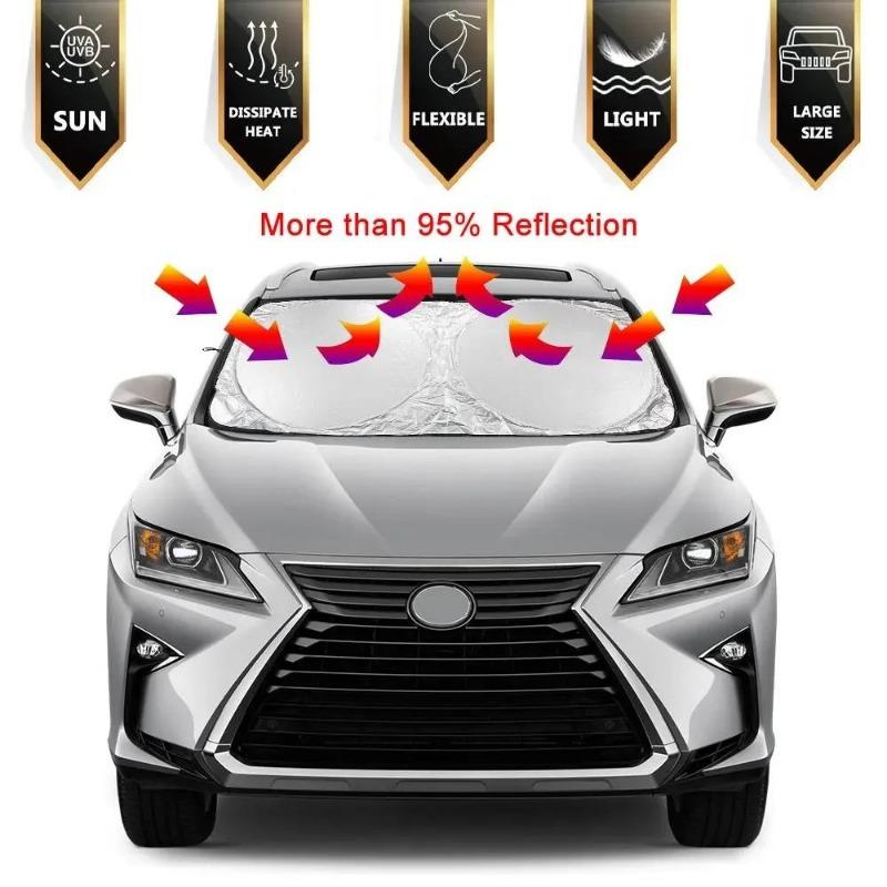 1PC Folding Car Windshield Sun Shade Cover Visor Protector Interior Anti UV Sun Windscreen Parasol Auto Automobiles Accessories