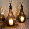 Eisenlaternen Kerzenhalter Schaffen bezaubernde Lichtmuster für Wohnatmosphären im Wohnzimmer