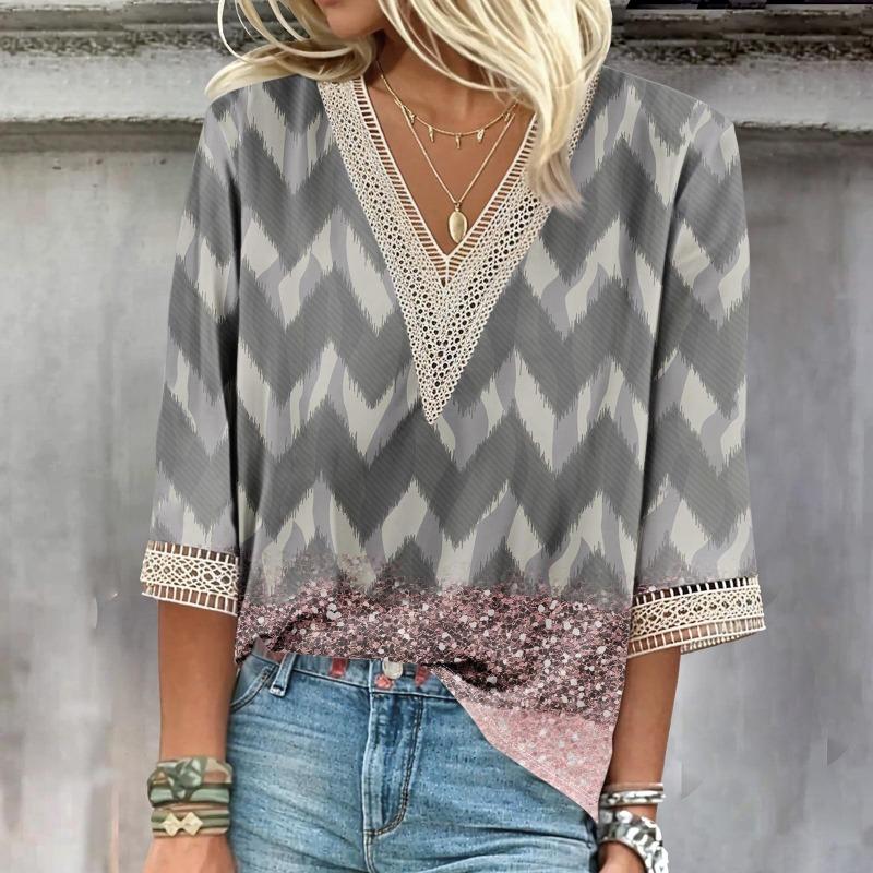 NOVINKA Plus Size Temperament Volná dámská košile Módní ležérní halenka Elegantní dámská košile s dlouhým rukávem Sváteční víkendový top