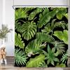 Tropical Leaves Monstera Shower Curtain Jungle Forest Green Leaf Plants Greenery Bathroom Decorations Nordic Modern Bath Curtain