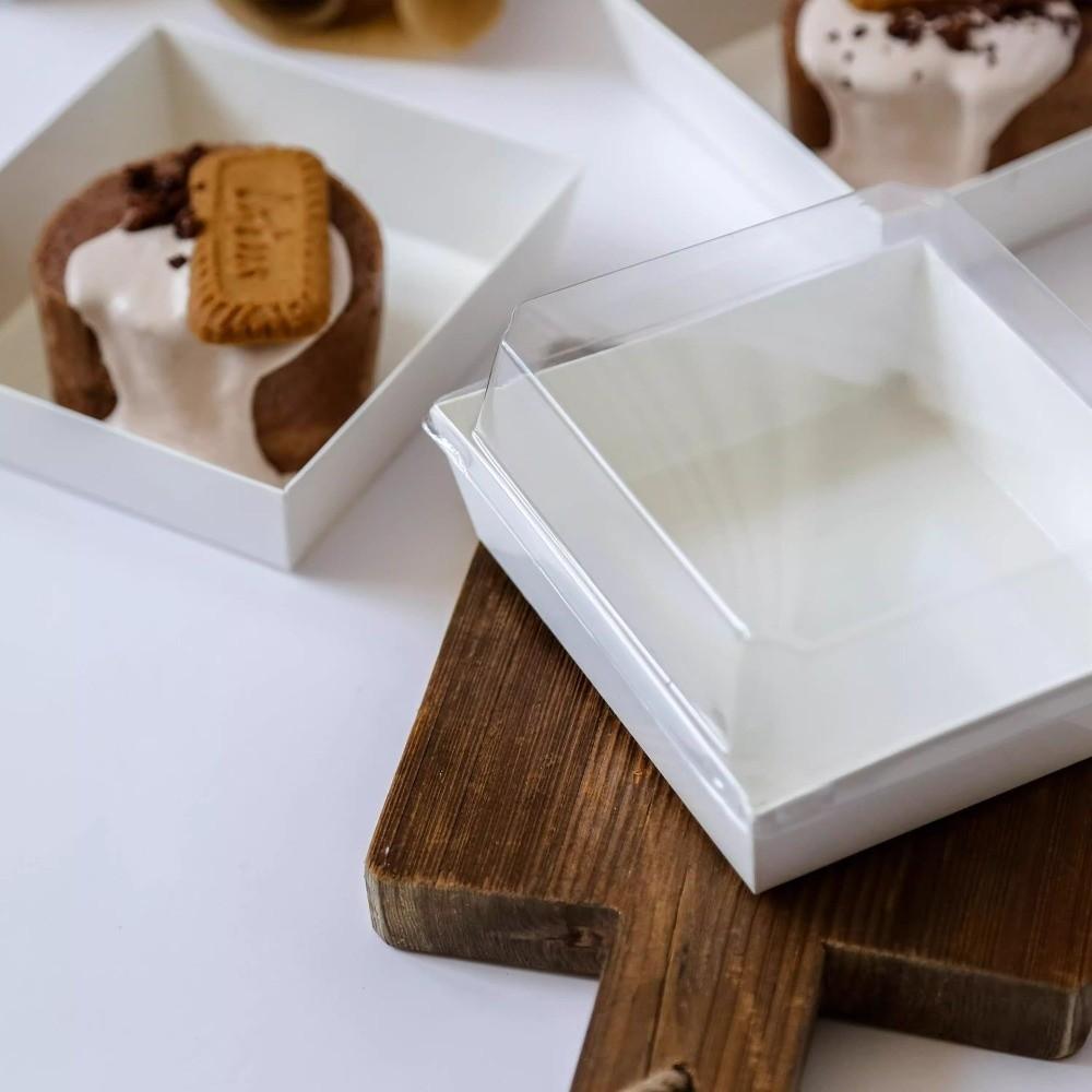 20pcs Food Packaging Clear Lid Packaging Box With Clear Lid Disposable Food Box  Cake