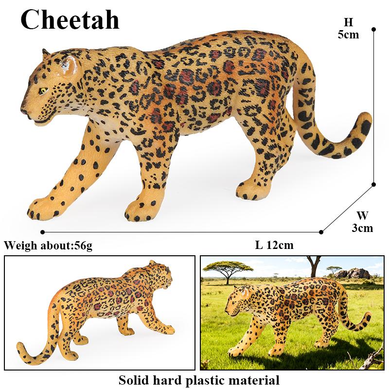 Oenux Animale Sălbatice Africane Simulare Ghepard Sălbatic Leopard de Zăpadă Jaguar Figurină de Acțiune Figurine Model PVC Educativ Jucării pentru Copii