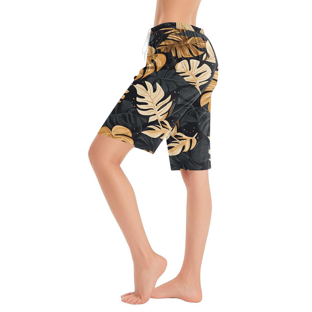 Women's Casual Fashionable Comfortable Pajama Pants Printed Drawstring Shorts