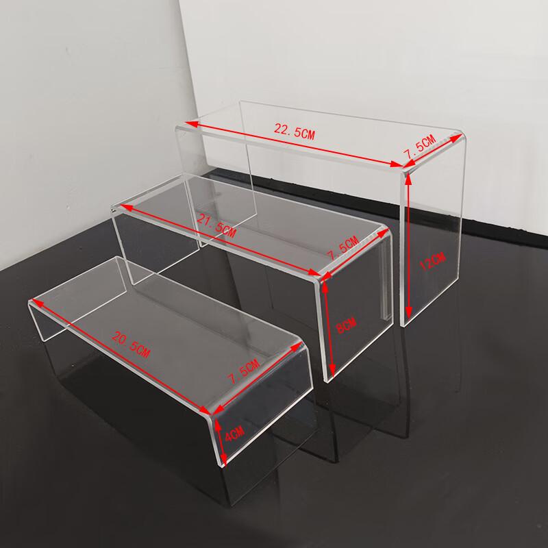 Pabe European Style Acrylic Square Dessert Display Stand Set (3-Piece)