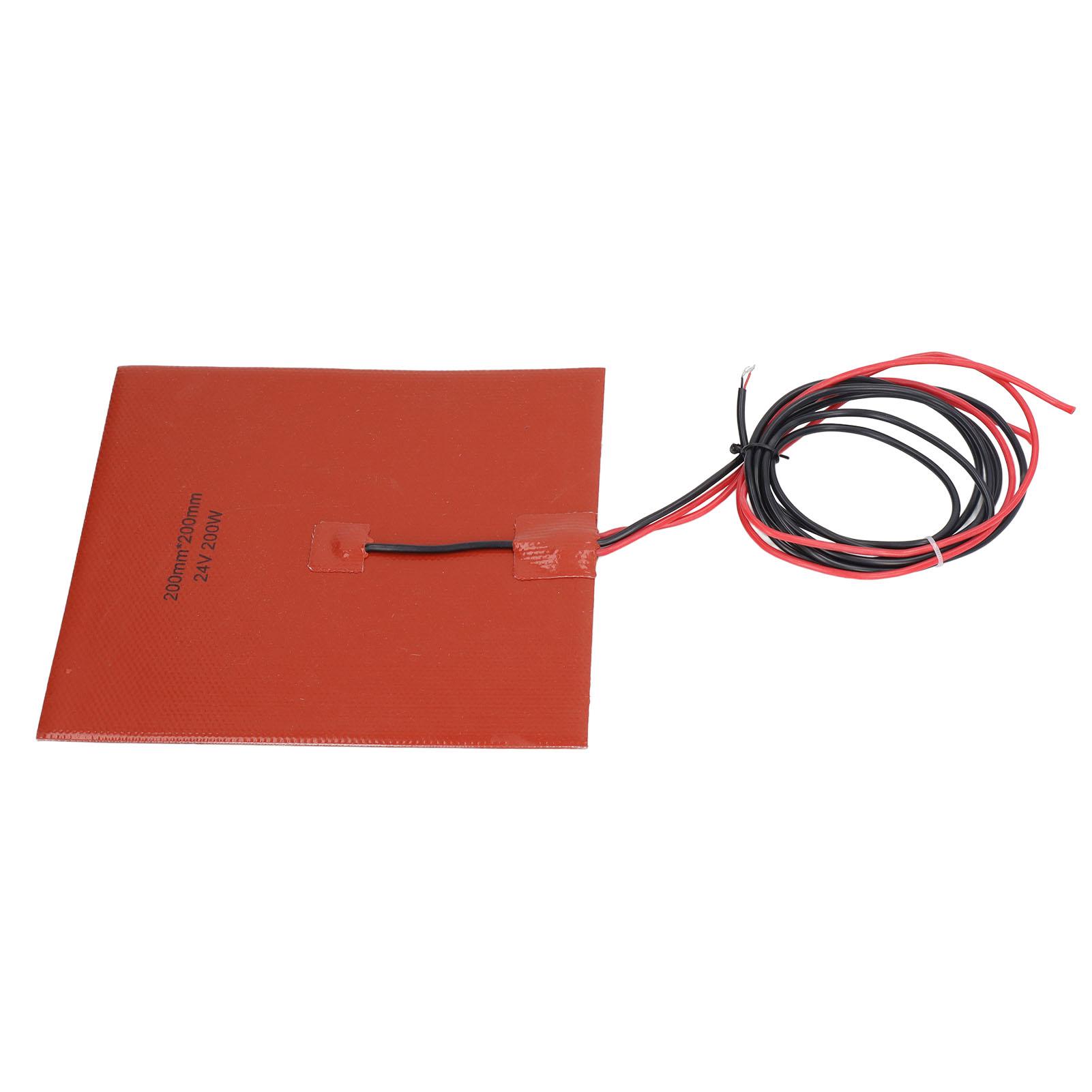 

Silicone Heater Pad Heating Mat 180 celsius 200x200mm 200W Accessory for 3D Printer Hotbed DC24V