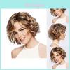 Beautiful Short Curly Wig For Women With Natural Look And Fluffy Volume In Brown Blonde Color