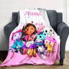 Coperta Personalizzata con Nome Personalità Gabby's Dollhouse Morbida e Calda per Divano, Ufficio, Letto, Viaggio, Pausa Pranzo, Regalo Adatto a Tutte le Stagioni