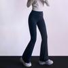 Womens High-Waisted Yoga Pants Wide-Leg Flared Leggings Workout Gym Fitness Casual Wear