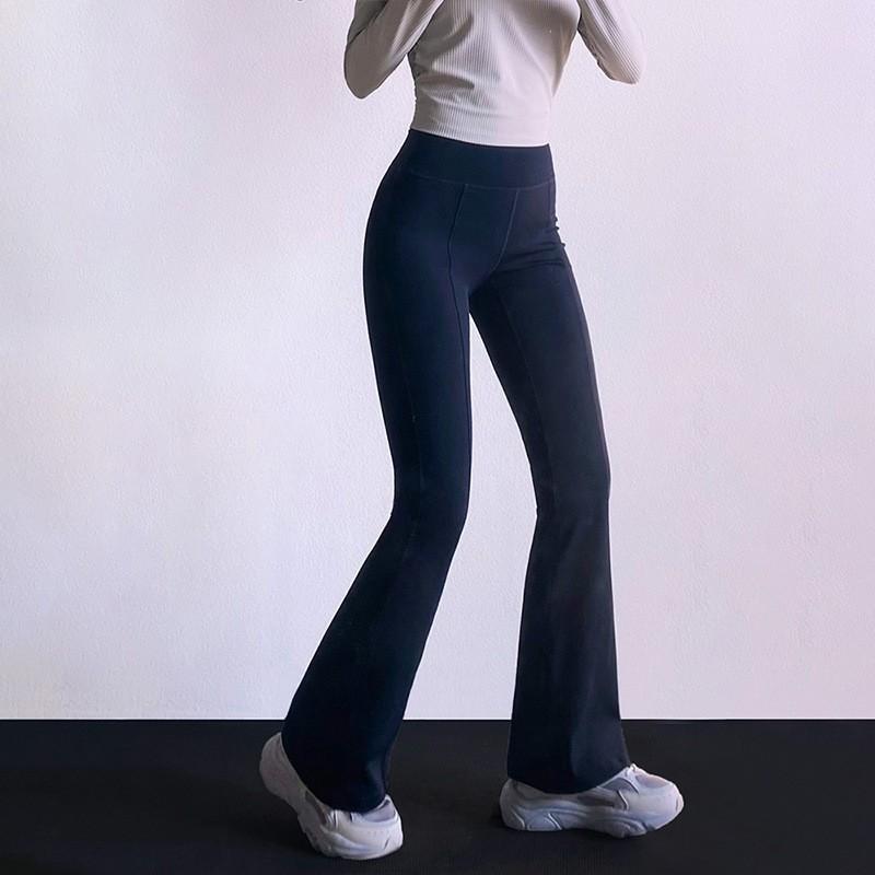 Womens High-Waisted Yoga Pants Wide-Leg Flared Leggings Workout Gym Fitness Casual Wear