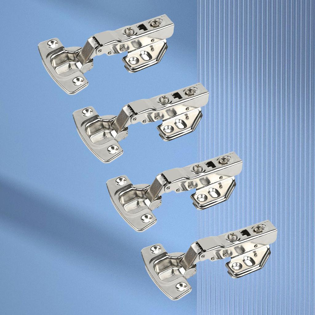 4PCS Hydraulic Hinges Metal Spring Soft Close Hinge 304 Stainless Steel Hinge for Cupboard Cabinet