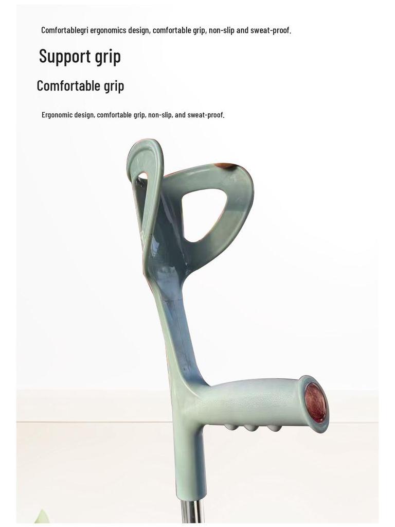 Adjustable Forearm Crutches for Rehabilitation - Portable Walking Aid for Elderly and Disabled