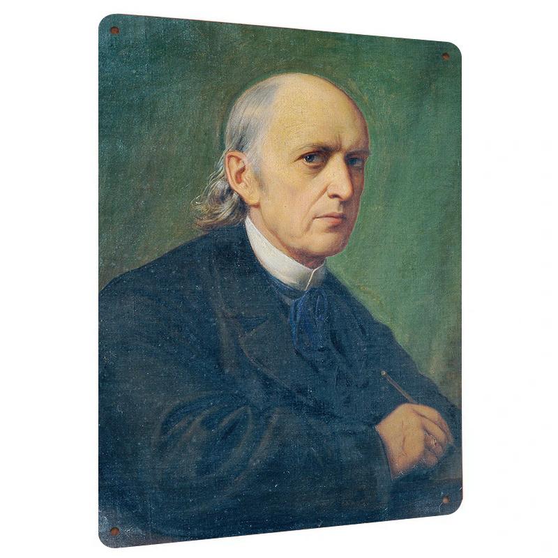

Vintage Portrait Metal Wall Art European Style Decorative Painting for Living Room Study Room Home Decoration 20x30cm（7.8x11.8inch）