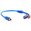 RCAs Y Adapters Splitter Cable 1 Male to 2 Female, Car Sound Converters for Car Sound TV Home Theater Subwoofer