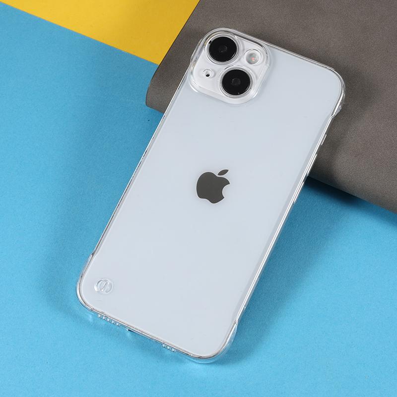 Frameless Phone Case for iPhone 13,Anti-scratch Transparent Hard PC Protective Phone Cover