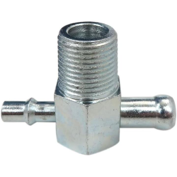 GRABOTE Intake Manifold Vacuum T Fitting 3/8  NPT Thread 1/4  & 3/8  Nipple Steel ZINC for SBC BBC Chevy G*MC Olds Cadillac Pontiac Buick Ford