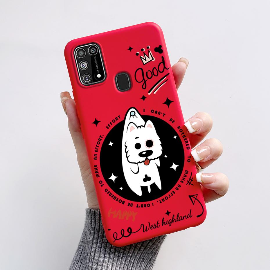 Silicone Case For Samsung M31 M 31 Cover Cute Rabbit Panda Shockproof Phone Case For Samsung Galaxy M31s M31 s M315F M317F Etui