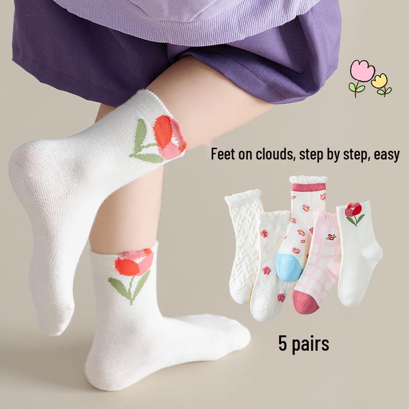Children's Cartoon Mid-Calf Socks - Multiple Styles, For Boys, Girls, and Babies, Perfect for Autumn/Winter Sports and Students