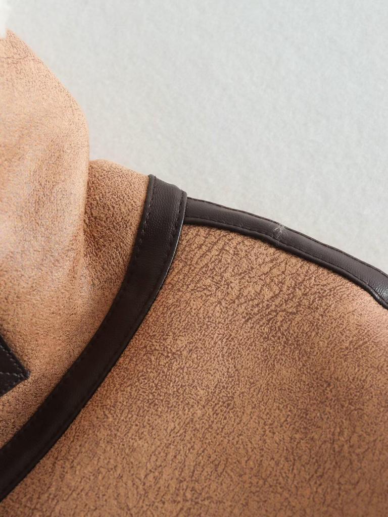 European & American Women's Fashion Suede Vest - Versatile Cardigan