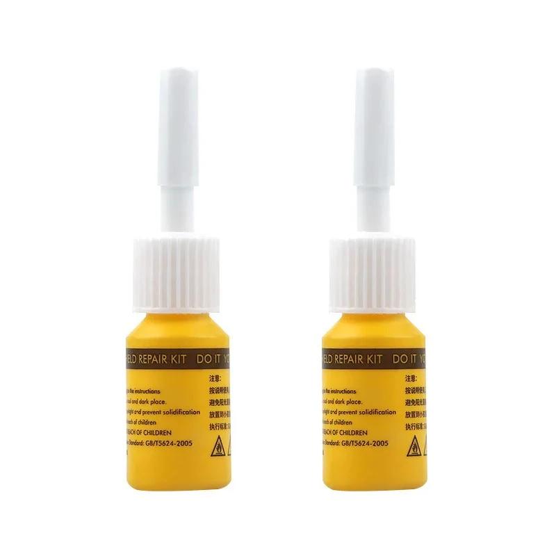 2PCS Windscreen Crack Quick Repair Fluid Scratch Remover Glue Crack Repair Restorer Car Wax Remover Car Glass Repair Tool