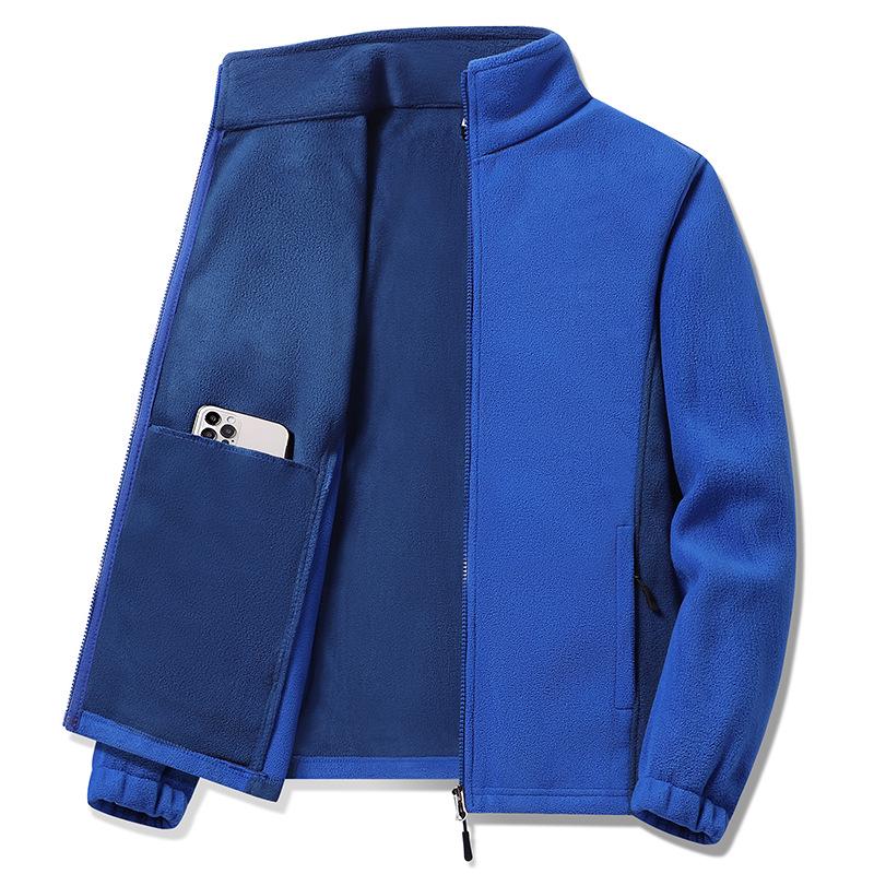 Men's Plus Size Lamb Fleece Jacket - Warm Polar Fleece for Autumn & Winter