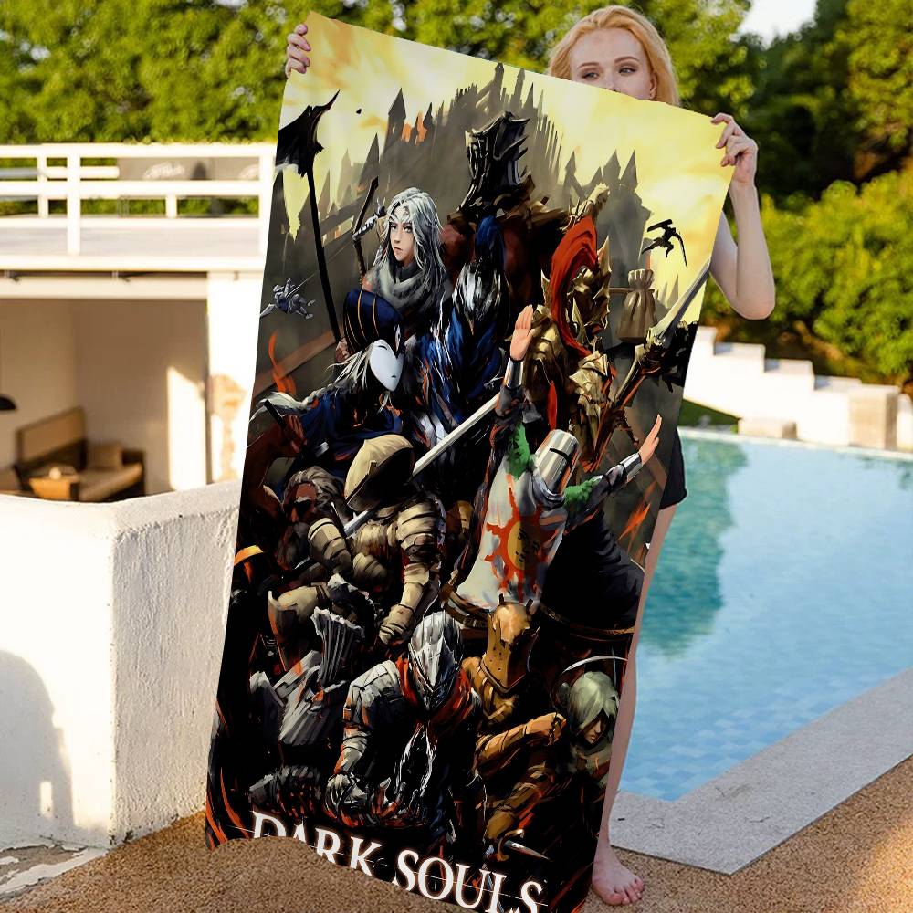 Game Dark Souls Microfiber Beach Towel Absorbent Quick Dry Soft Yoga Swimming Resort Mountain Climbing Towel