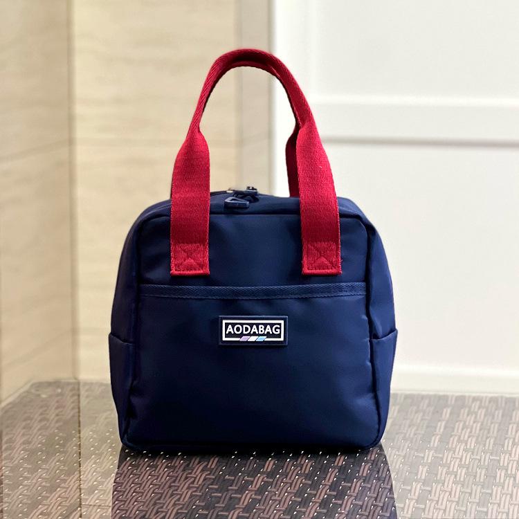 

Нишевая корейская водоотталкивающая сумка-тоут с колорблоком: Универсальная женская сумка для ланча, работы и мамы