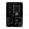 Television Patent C N Bace February White Version Metal Signs Pub Kitchen Living Room Club Bar Printed Tin Sign Poster